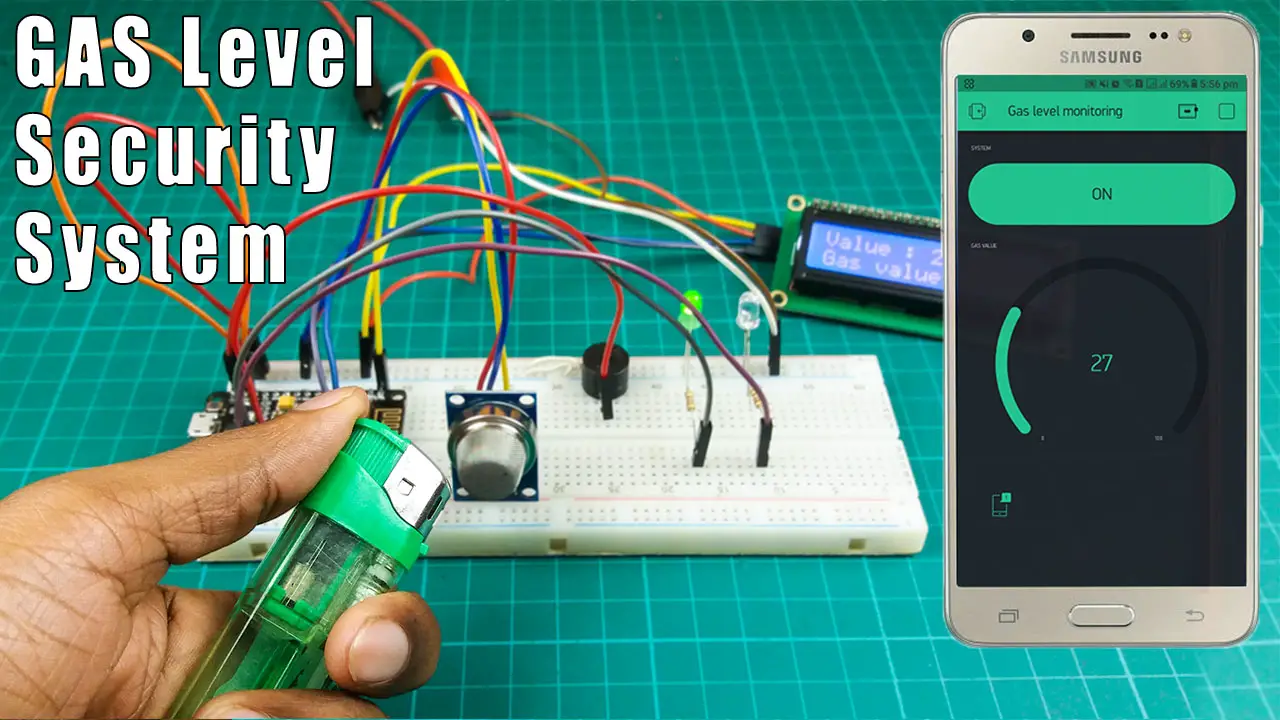 How to make a IoT based gas leakage monitoring system With Nodemcu and ... Circuit Diagram